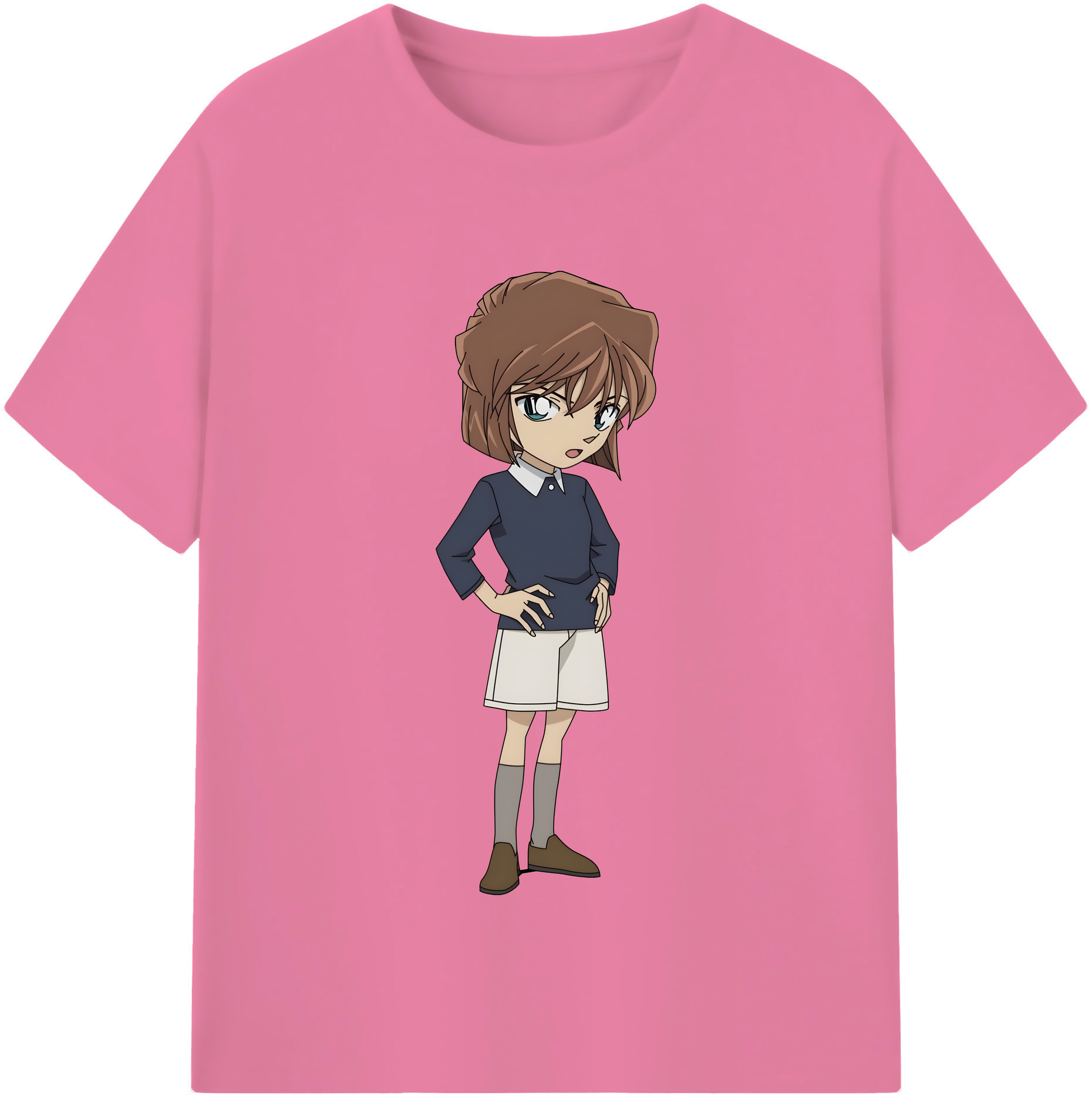 （画像用） 名探偵コナン 灰原 哀 はいばら あい Detective Conan Anita Hailey、Vi Graythorn Haibara Ai 綿100％半袖Tシャツ（フロントプリント）